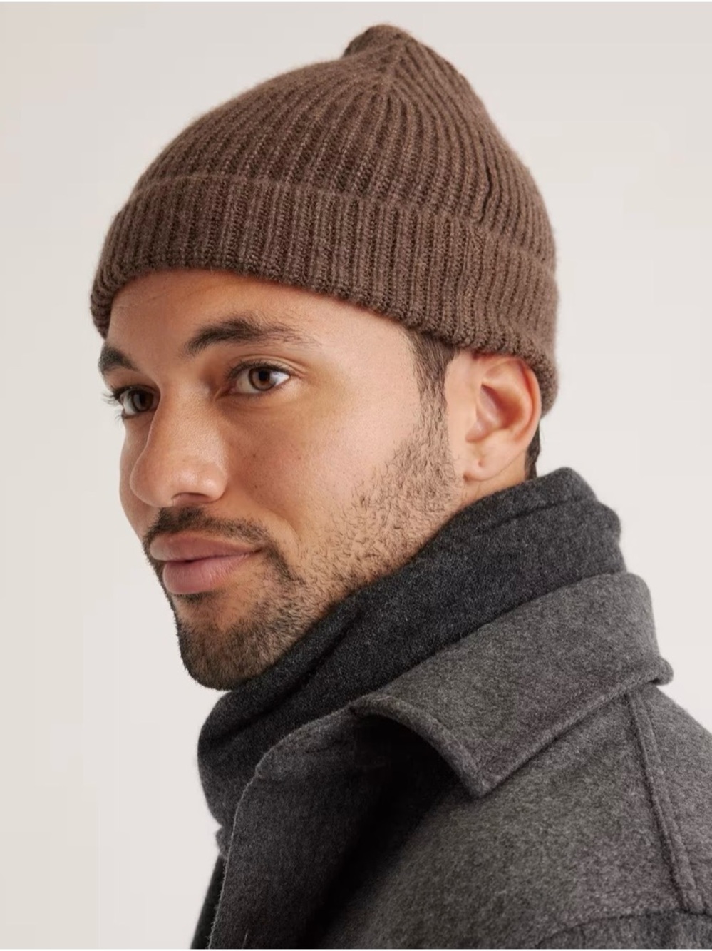 Quince Cashmere Brown Knit Beanie